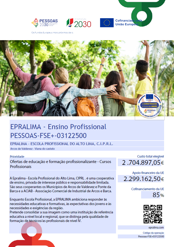 financiamento fse epralima ensinoprofissional