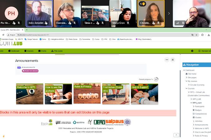 parceiro do projeto a assitir À apresentação da plataforma