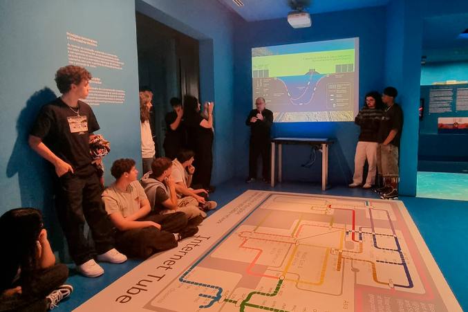alunos da epralima no museu das telecomunicações