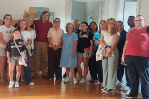 Alunos do curso PLA da epralima na Biblioteca Tomaz de Figueiredo